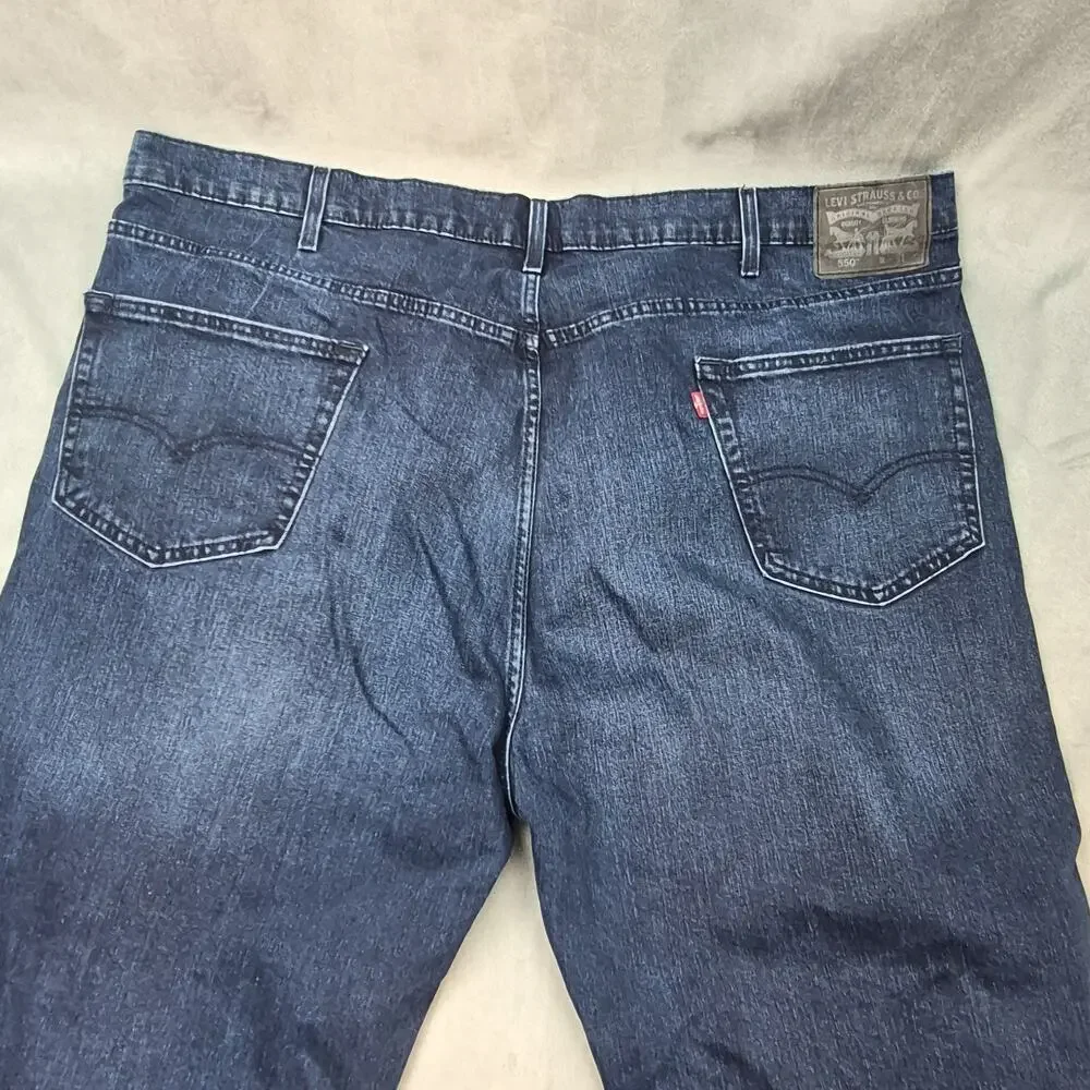 Levis 550 Mens Jeans 50x30 Blue Big & Tall Cotton Blend Stretch Denim Pants